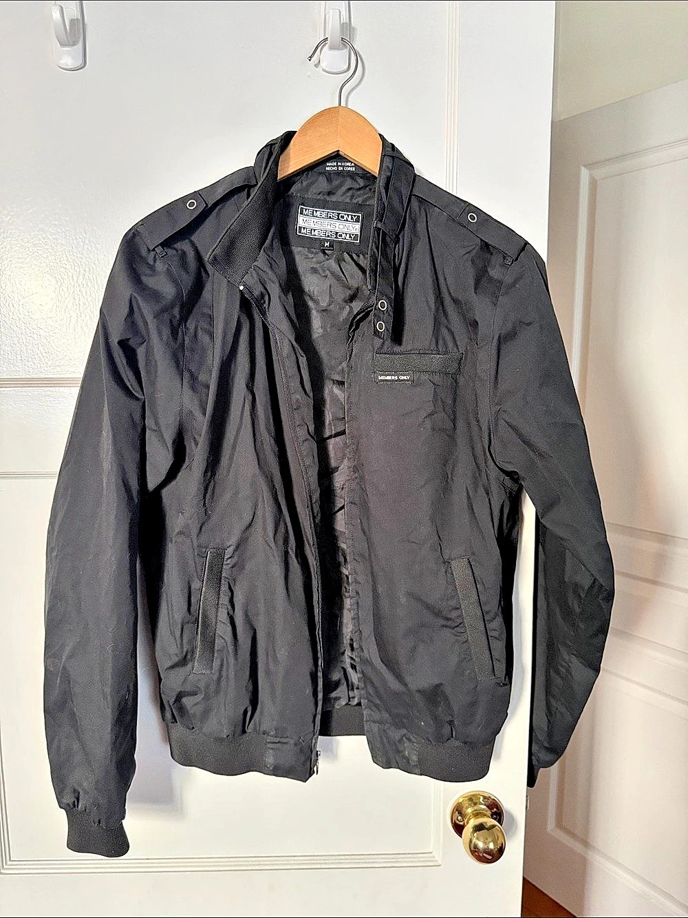 Members Only Classic Iconic Racer Jacket Black Medium
